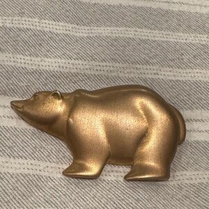 Vintage Polar Bear Pin Gold Tone New 
3”